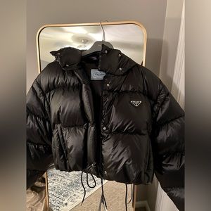 Prada Re-Nylon cropped down jacket